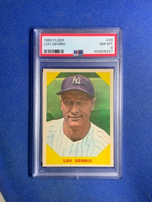 1960 Fleer #28 Lou Gehrig Yankees Nm-Mt PSA 8*** Just Graded***
