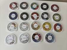PSP UMD 19 games/movies hockey soccer football basketball rockband benchwarmers