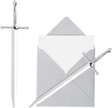 Silvery Metal Letter Opener Office Letter Opener Knife Metal Plated Envelope Ope