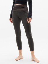 Athleta S Small Salutation Stash Fold Over 7/8 Legging Shadow Grey NWT  782127