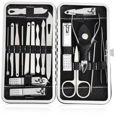 19 in 1 Manicure Set  Nail Clippers Kit, Professional Stainless Steel