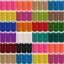 54 Pack Colorful Self Adhesive Bandage Wrap Bulk 4 Inch x 5 4in, 18 Colors