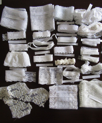 Lot of White Lace/Trims/Remnants Sew-Doll Wedding J.Journal Crafts New
