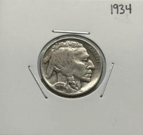 1934 Buffalo Nickel, Excellent Condition, Very Nice, Very Low Mintage!