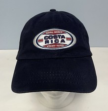 Costa Rica Adjustable Baseball Hat Navy Blue Morpho Embroidered Pura Vida Cap