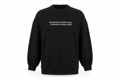 Global Work Damen Pullover Sweatshirt Größe L Schwarz Langarm Freizeit Logo