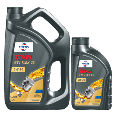 TITAN GT1 FLEX C3 SAE 0W-30 / 5 Liter Kanister + 1 Liter Flasche VW 508 509 BMW