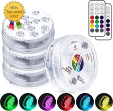 Submersible LED Lights with Remote, 13 LED Pool Lights for Inground above