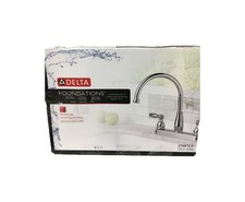 Delta 21987LF Foundations 2-Handle Standard Kitchen Faucet Chrome
