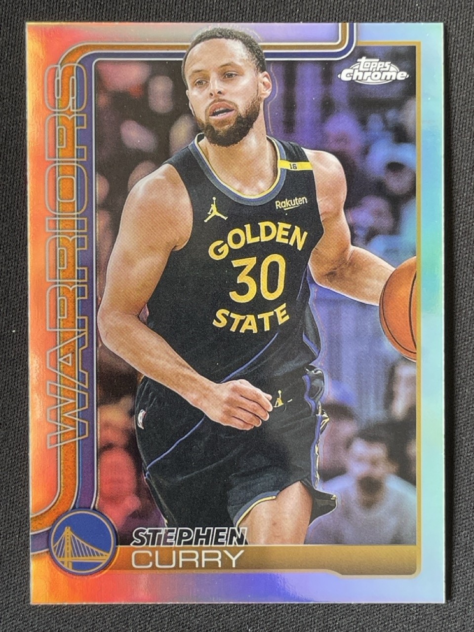 Stephen Curry 2025-26 Topps Chrome Refractor Base #201 -TZE3
