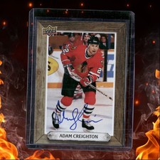 2024-25 Upper Deck Engrained Icons Beehive Portrait Signatures Adam Creighton