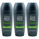 Dove MEN Deo Roll On FRESH 3 x 50ml 48H Schutz anti-transpirant Deodorant