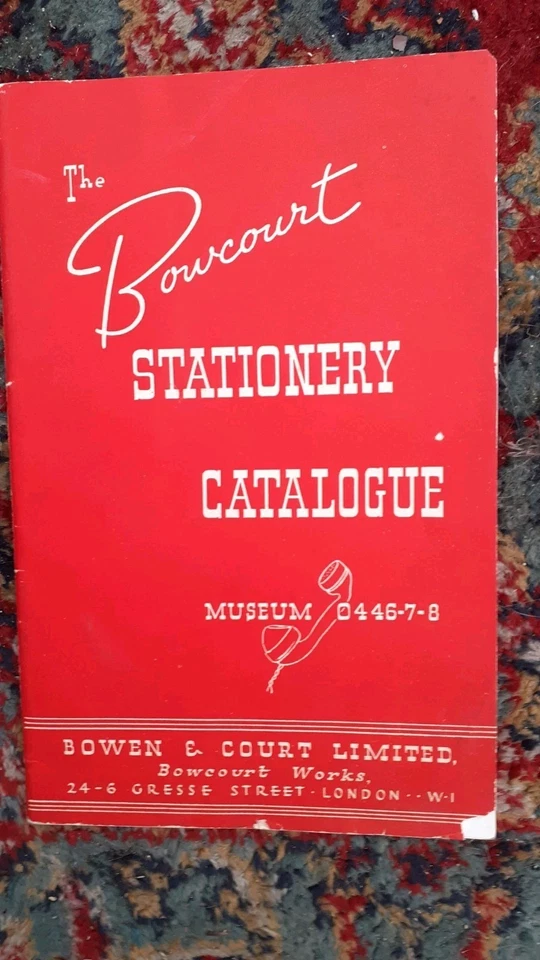 Vintage Bowcourt Stationary Catalogue 1956. Illustrated. Bowen and Court Ltd. - Image 1 of 1