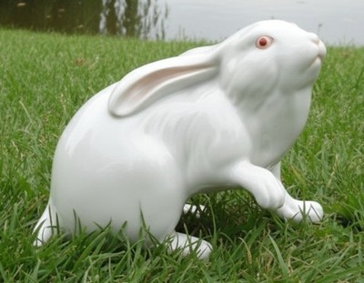 Vintage Herend Hungary Natural White Rabbit Bunny #5335 Bunnies Hare