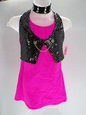 Dance Pre-Owned Top Costume Gallery Large Child Hot Pink Jazz