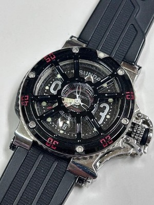 AQUANAUTIC King D&D Automatic Men Diamond Watch Chronograph BlackDial
