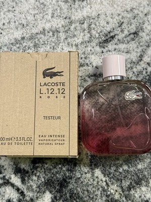 Lacoste L.12.12 Rose Eau Intense Women Eau de Toilette, 3.3 oz 100ML Tester Box