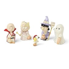 Lenox Peanuts Tricks  Treats 5 Piece Figurine Set Halloween Snoopy 899490 NEW