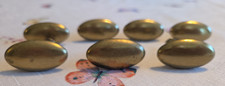 Lot of 7 Vintage Solid Brass Oval Cabinet Dra...