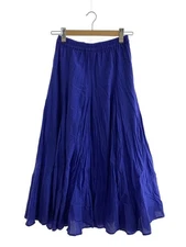 mizuiro ind Volume Flare Long Skirt Cotton Blue size free used