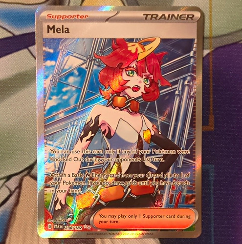 Pokemon TCG Mela 236/182 SV04 Paradox Rift Full Art Holo UR Eng 2023