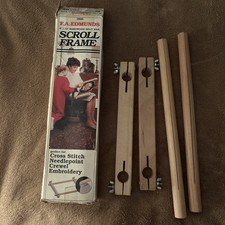 F.A. EDMUNDS 6 X 12 SPLIT RAIL SCROLL FRAME CROSS STITCH, NEEDLEPOINT, 2996