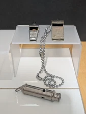 Vintage Whistle Lot of 3 HOPE, P.S.G. 603 & TRAIN WHISTLE With BEAD CHAIN 