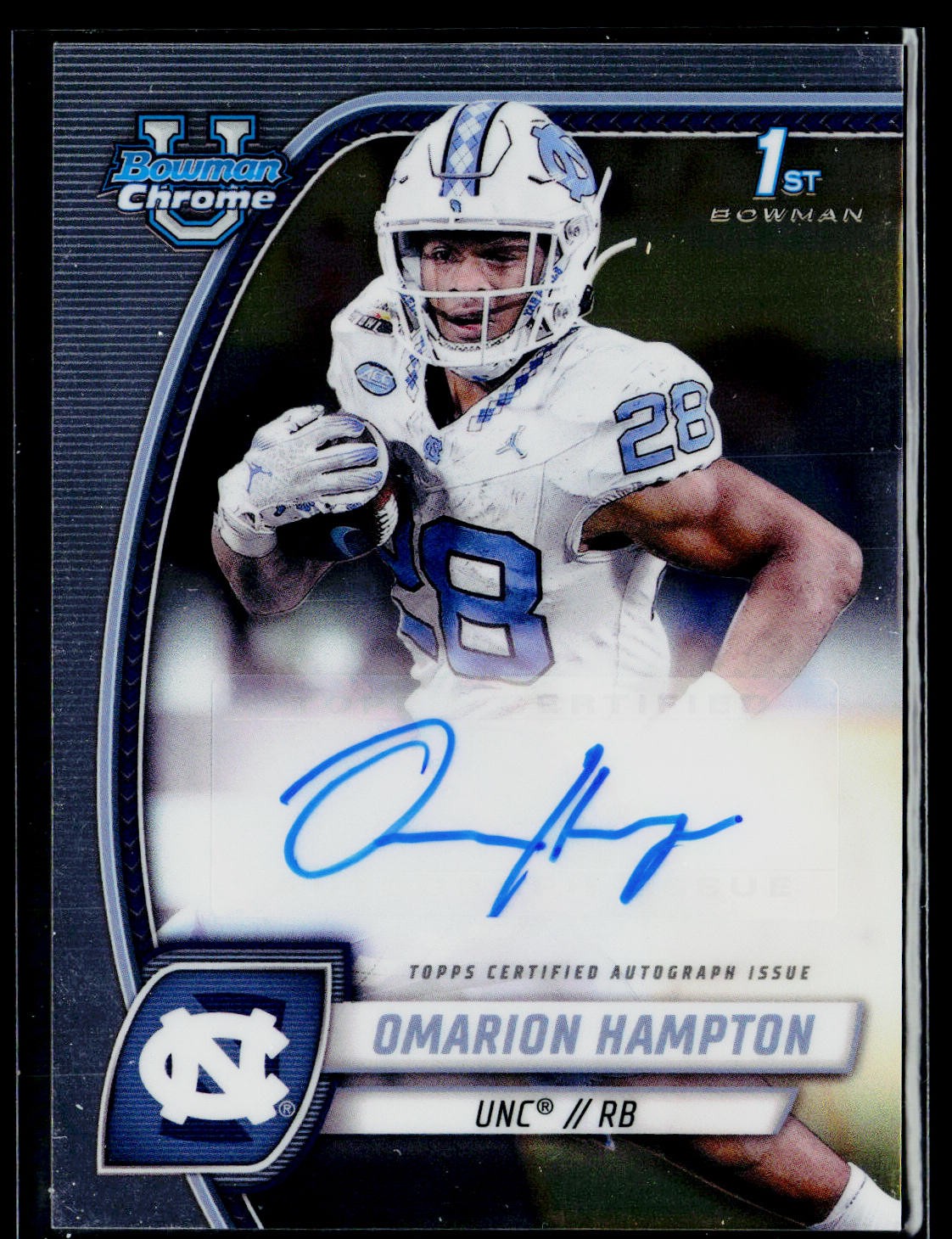 2024 Bowman U Chrome #PA-OHA Omarion Hampton Auto North Carolina