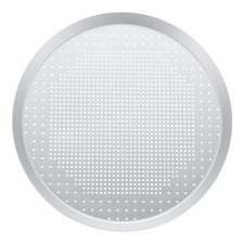 Pizza Screen, 13" Pizza Baking Screen with Holes, Silver Tone