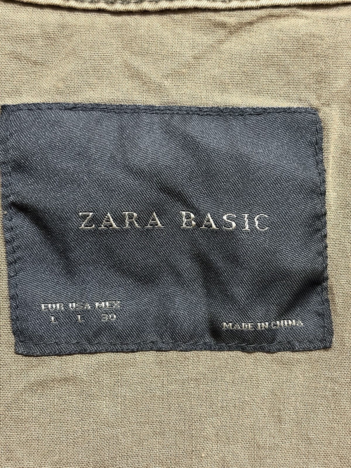 ZARA Basic Studded Military Utility Jacket Green … - image 9