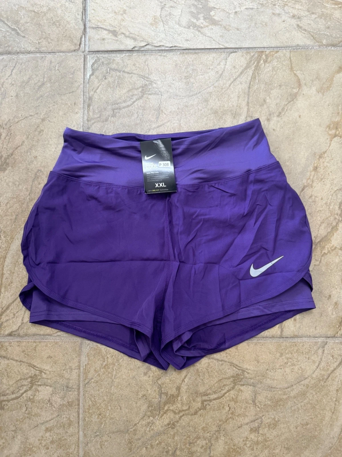 NIKE PRO DRI-FIT RUNNING SHORTS WITH POCKET WOMENS SIZE XXL