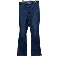 Pilcro by Anthropologie The Icon Flare Jeans High Rise Denim Blue Size 34T