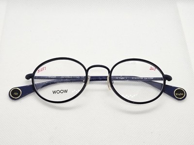 WOOW Eyeglasses All Right 5 933M Navy Dark Blue Round 47-19-144 Italy M:03