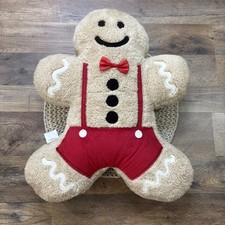 Gingerbread Man Plush Throw Pillow 20  Christmas Holiday Decor At Home