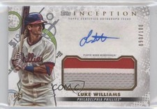 2022 Topps Inception /100 Luke Williams #IAP-LW Patch Auto 03rx