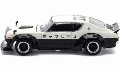 Pop Race SKYLINE KPGC110 (KENMERI) PR64-252 White & Black | eBay
