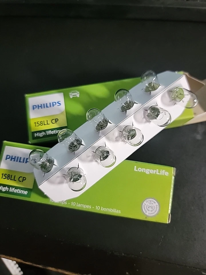 Lote de 20 bombillas Phillips 158LLCP LongerLife miniatura 158LL señal de giro Foto 2 de 2