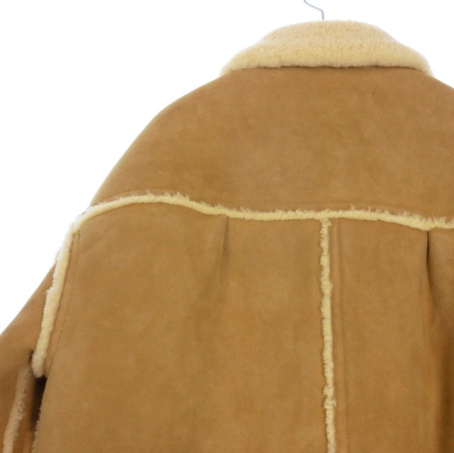 Saint Michael Mouton Leather Jacket Beige Size M Unused Excellent Condition image 5