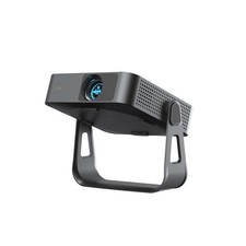 Officially-Licensed App Auto Focus Black Smart Mini Projector with WiFi an...