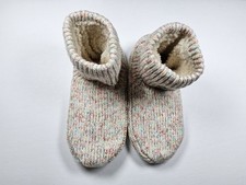 Bombas Sherpa Lined Gripper Bootie Slippers House Shoes Size S W7-8.5