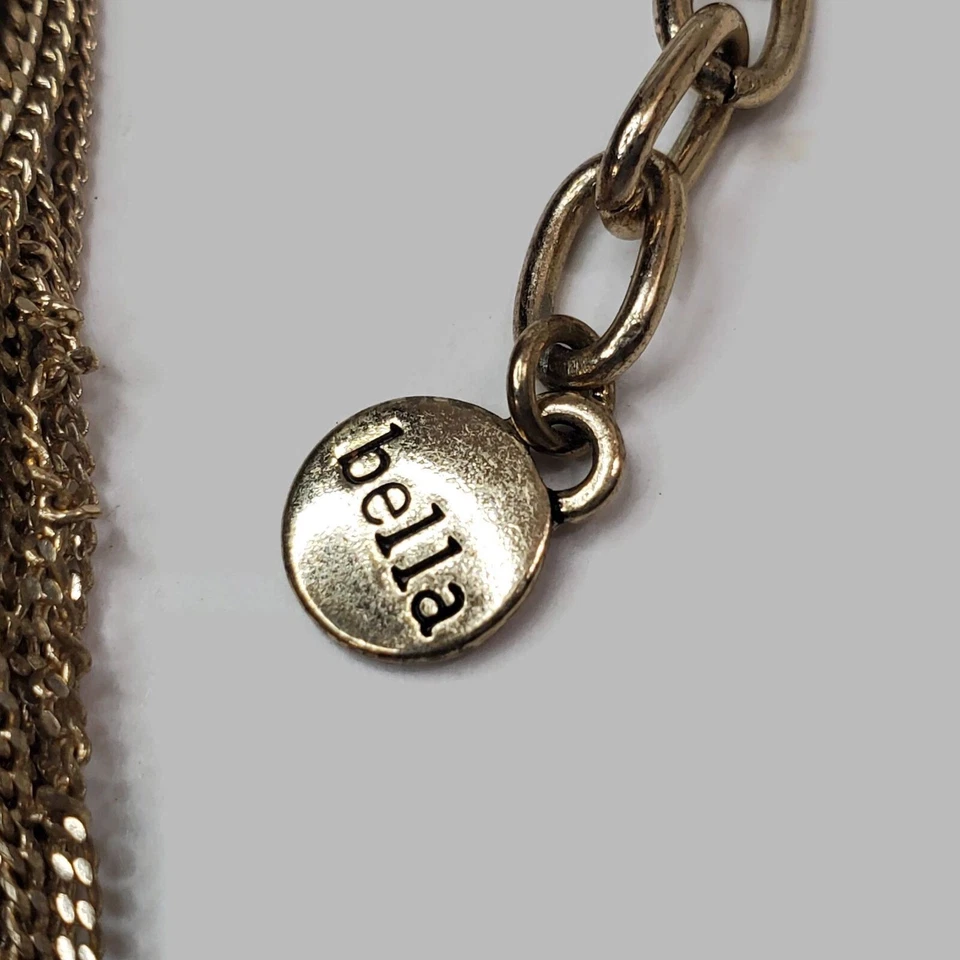 Bella Jack Pale Green Glass Bead Gold Tone Chain Tassel Necklace 31" - Image 2 of 4