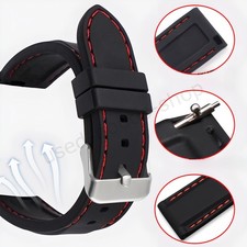 Uhrenarmband Silikon Armband 16 18 20 22 24 mm Universell Ersatzband Band Uhr