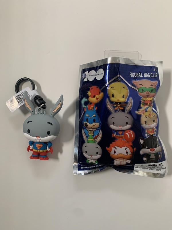 Warner Bros 100th Anniversary Looney Tunes Bag Clip - Bugs Bunny - Superman