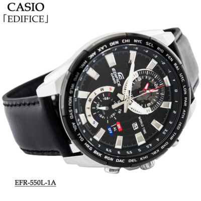 Casio EDIFICE Water Resistance Dual Dial Wld Time 2City Simultaneous EFR-550L-1A
