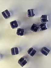 Swarovski Crystal 5601 6mm cube beads, Tanzanite, 16 Pcs