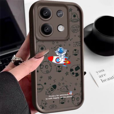 Astronaut For Xiaomi 13T Poco F6 X5 X6 M6 Pro Redmi Note 13 12 11 Pro Case Cover