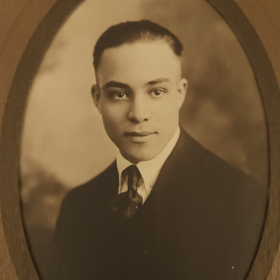 Real Photo Dashing Young Man Slicked Back Hair St Joseph Missouri