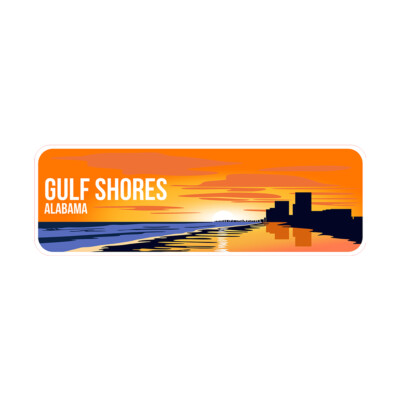 Standard Plus Gulf Shores, Alabama Wall or Door Sign | Famous US Beaches