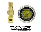 VMS RACING 0-100 PSI FUEL PRESSURE GAUGE YELLOWNCARBON FIBER FOR HONDA ACURA