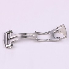 Fibbia orologio acciaio inox spazzolato chiusura pieghevole 18 20 mm per Omega Seamaster